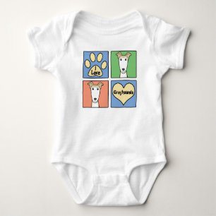 I Liebe-Windhunde Baby Strampler