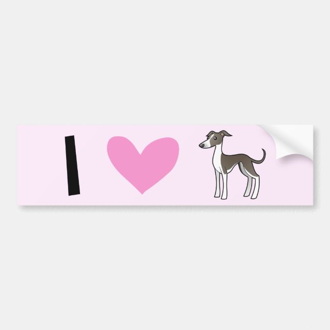 I Liebe-Windhunde/Whippets/italienische Windhunde Autoaufkleber (Vorne)