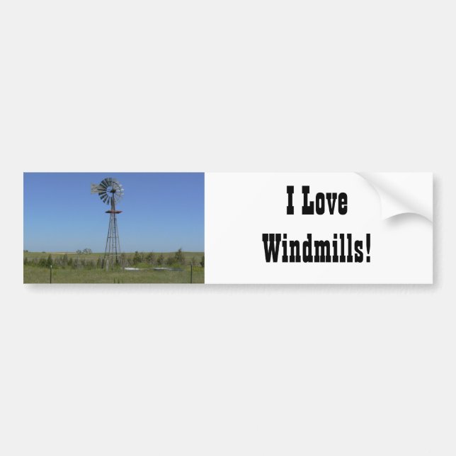 I Liebe-Windmühlen! Autoaufkleber (Vorne)