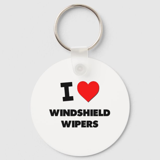 I Liebe Windschutzscheibenwischer Schlüsselanhänger (Vorderseite)