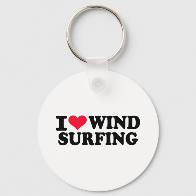 I Liebe Windsurfen Schlüsselanhänger (Vorderseite)