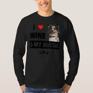 I Liebe Wine and My Aussie Mama Vater Australian S T-Shirt