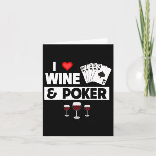 I Liebe Wine and Poker Cards Royal Flush Casino Ga Karte