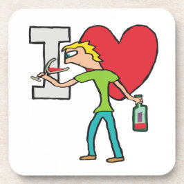 I Liebe Wine Getränkeuntersetzer