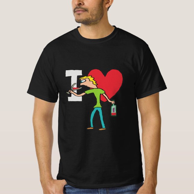 I Liebe Wine T-Shirt (Vorderseite)