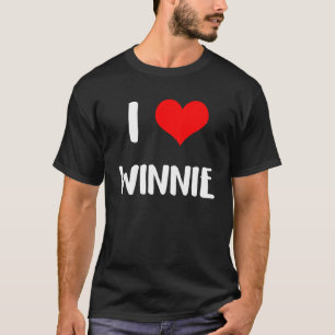 I Liebe WINNIE Valentinstag Typ Herzensjubiläum 6 T-Shirt