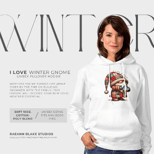 I Liebe Winter Gnome Unisex Pullover Hoodie