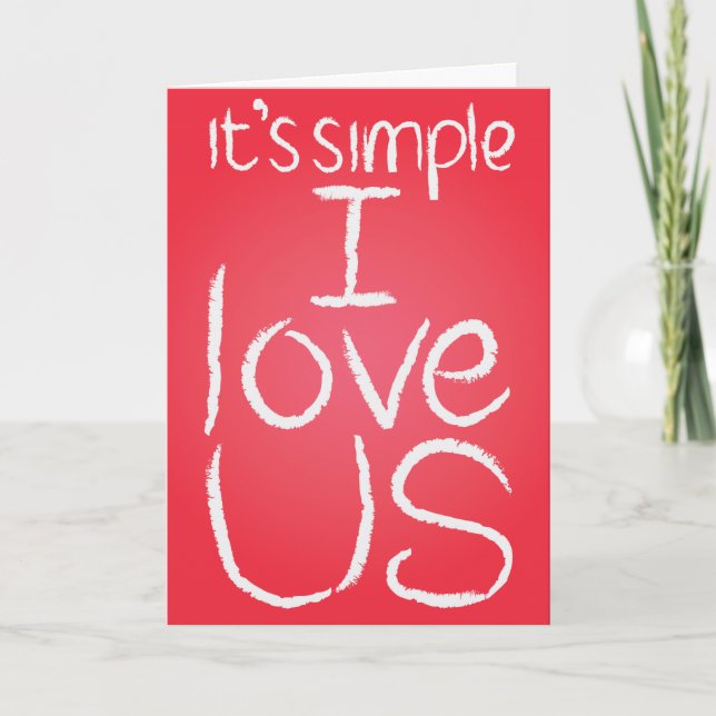 I Liebe wir weiß u. rote Karte (Vorderseite)