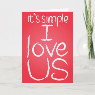 I Liebe wir weiß u. rote Karte