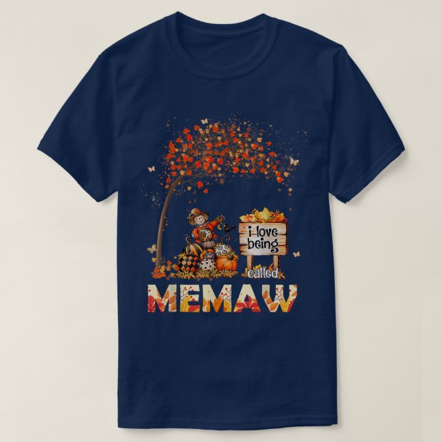 I Liebe wird Memaw Bauer Herbstlaub Autum genannt T-Shirt (Design vorne)