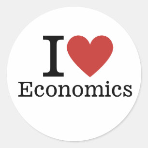 I ❤️ Liebe Wirtschaft für Uni Fakultät/Studierende Runder Aufkleber