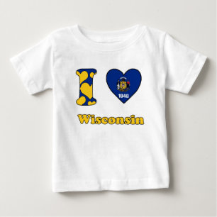 I Liebe Wisconsin Baby T-shirt