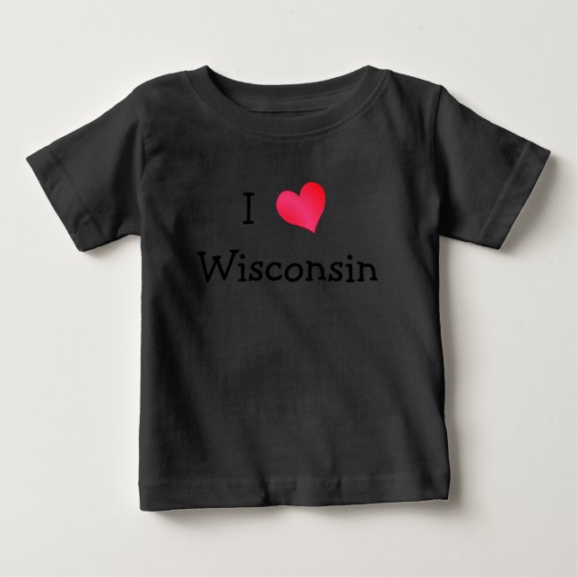 I Liebe Wisconsin Baby T-shirt (Vorderseite)
