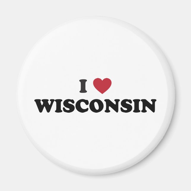 I Liebe Wisconsin Magnet (Vorne)