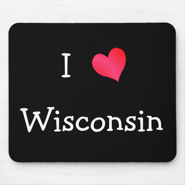 I Liebe Wisconsin Mousepad (Vorne)