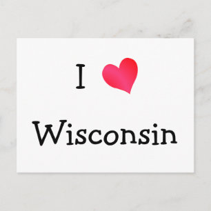 I Liebe Wisconsin Postkarte