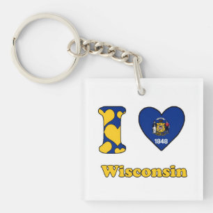I Liebe Wisconsin Schlüsselanhänger