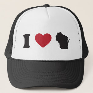 I Liebe Wisconsin Truckerkappe