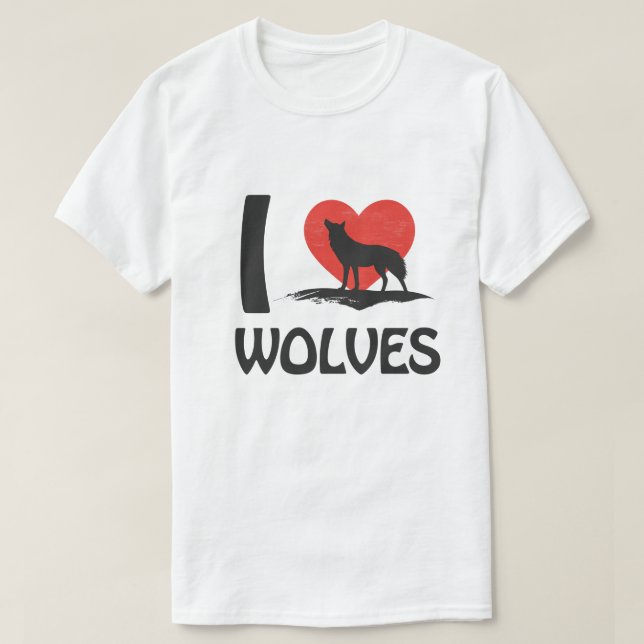 I Liebe Wolves T-Shirt (Design vorne)