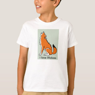 I Liebe WOLVES - Tiergrafik - Wildtiere T-Shirt