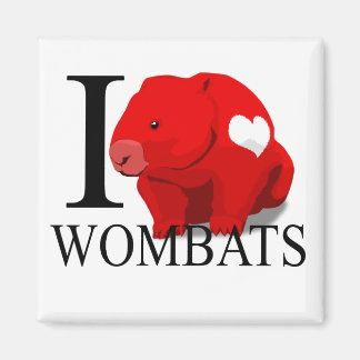 I Liebe Wombats-Magnete Magnet
