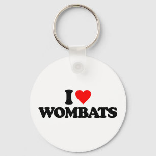 I LIEBE WOMBATS SCHLÜSSELANHÄNGER