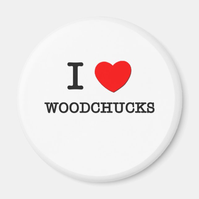 I Liebe Woodchucks Magnet (Vorne)