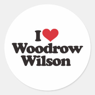 I Liebe Woodrow Wilson Runder Aufkleber