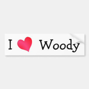 I Liebe Woody Autoaufkleber