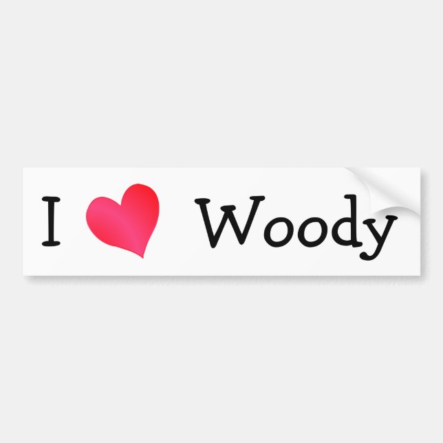 I Liebe Woody Autoaufkleber (Vorne)