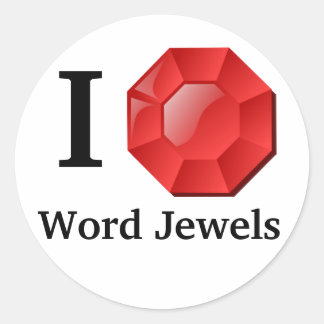 I Liebe Word Jewels Stickers