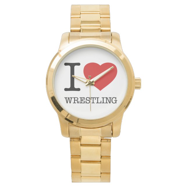 I LIEBE WRESTLING ARMBANDUHR (Vorderseite)