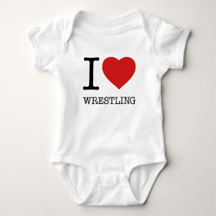 I LIEBE WRESTLING BABY STRAMPLER
