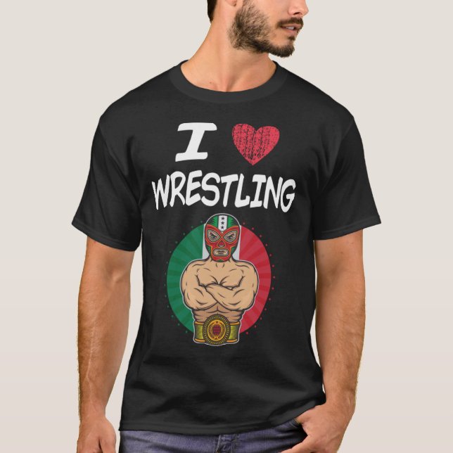 I Liebe Wrestling Eine große Leidenschaft oder Hob T-Shirt (Vorderseite)