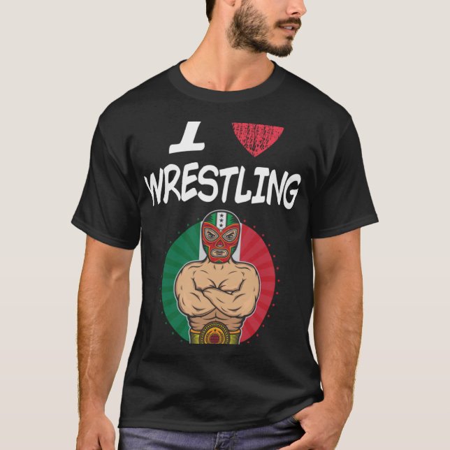I Liebe Wrestling Eine große Leidenschaft oder Hob T-Shirt (Vorderseite)