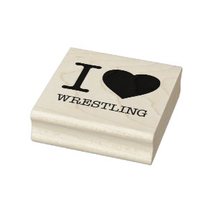 I LIEBE WRESTLING GUMMISTEMPEL