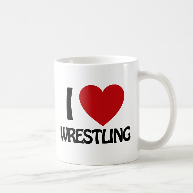 I LIEBE WRESTLING KAFFEETASSE (Rechts)