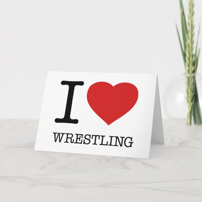 I LIEBE WRESTLING KARTE (Vorderseite)