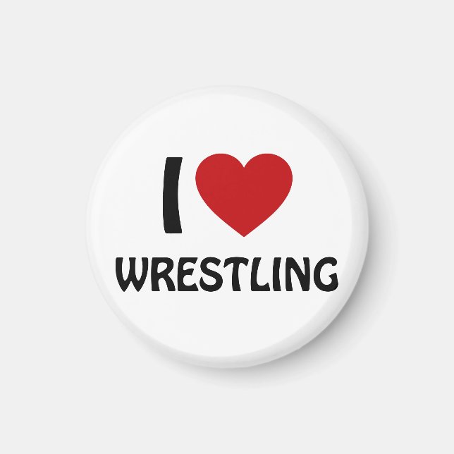 I LIEBE WRESTLING MAGNET (Vorne)