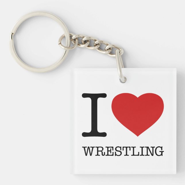 I LIEBE WRESTLING SCHLÜSSELANHÄNGER (Vorderseite)