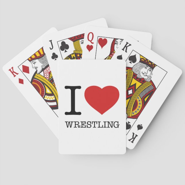 I LIEBE WRESTLING SPIELKARTEN (Rückseite)