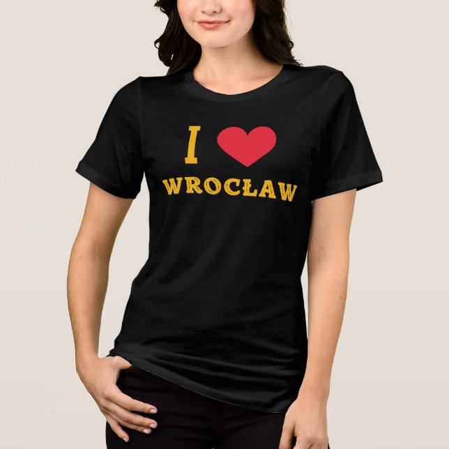 i Liebe Wrocław Tri-Blend Shirt (Vorderseite)
