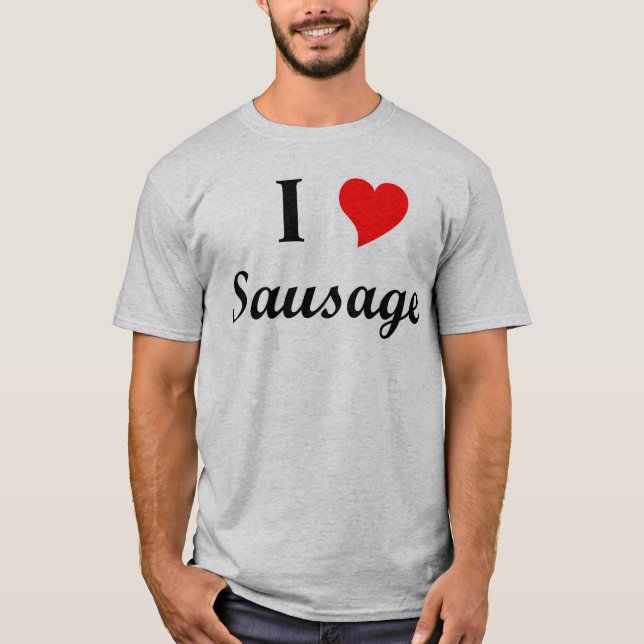 I Liebe-Wurst T-Shirt (Vorderseite)