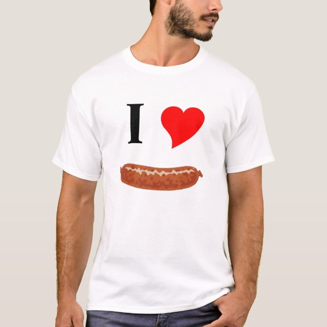 I Liebe-Wurst T-Shirt (Vorderseite)