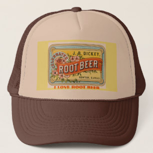 I LIEBE-WURZEL-BIER - VINTAGE ANZEIGE TRUCKERKAPPE