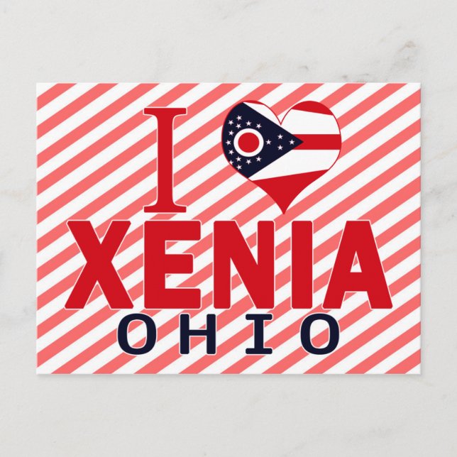 I Liebe Xenia, Ohio Postkarte (Vorderseite)