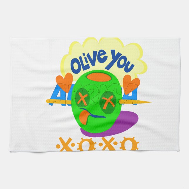 I Liebe XOXO Afrika schönes phantastisches Zitat Z Handtuch (Horizontal)