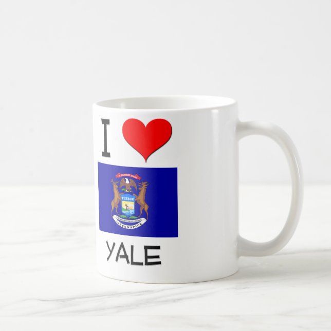 I Liebe Yale Michigan Kaffeetasse (Rechts)
