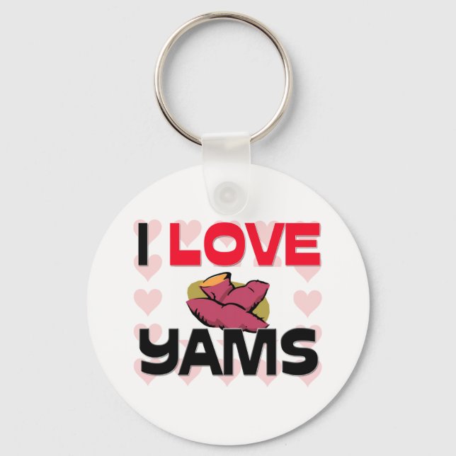 I Liebe Yams Schlüsselanhänger (Vorderseite)