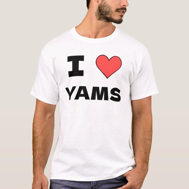 I Liebe Yams T - Shirt (Vorderseite)